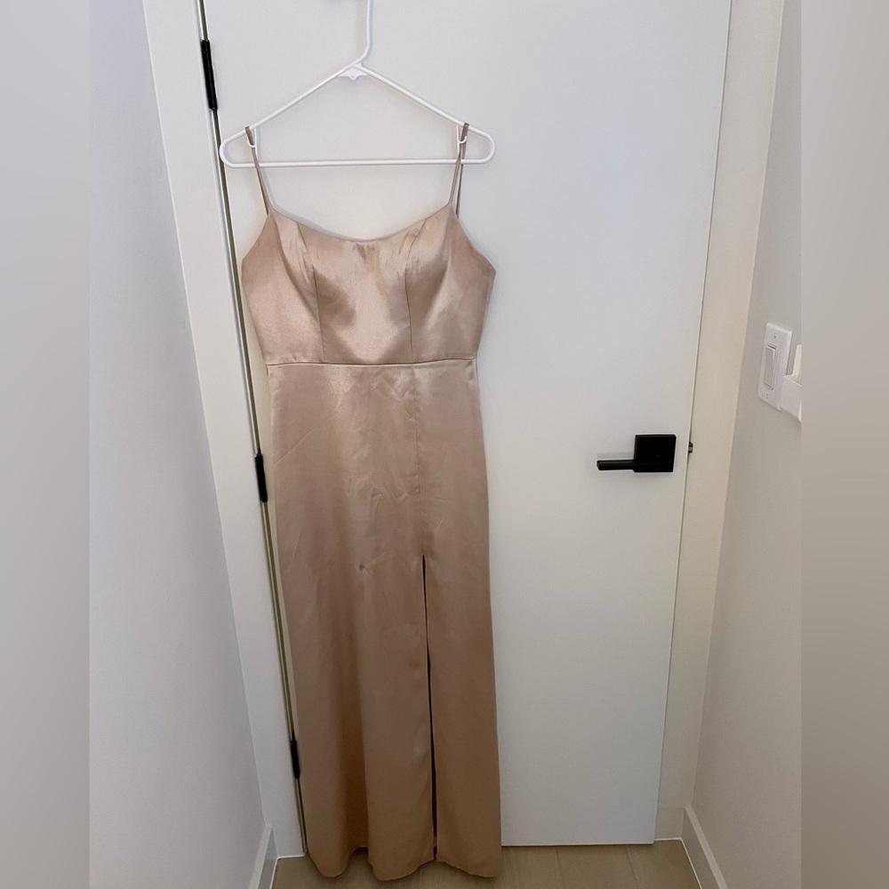 Jenny Yoo champagne bridesmaid or wedding guest dress
